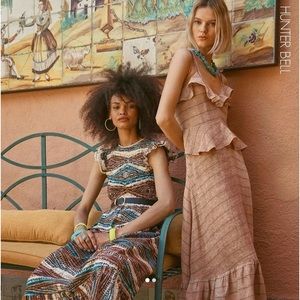 NWT HUNTER BELL JAMISON DRESS IN TAN STRIPE